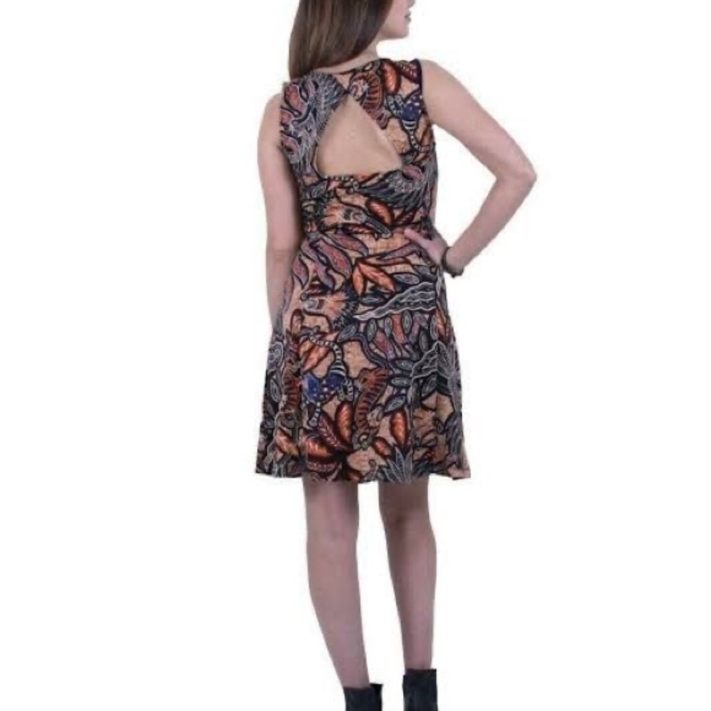 H&M Tribal Jungle Cutout Summer Fit & Flare Dress - Picture 3 of 11